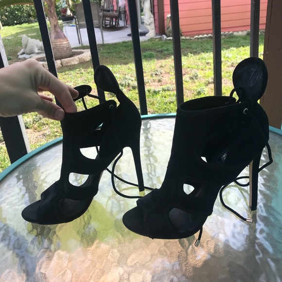 Black suede TOPSHOP high heels - Picture 2 of 5